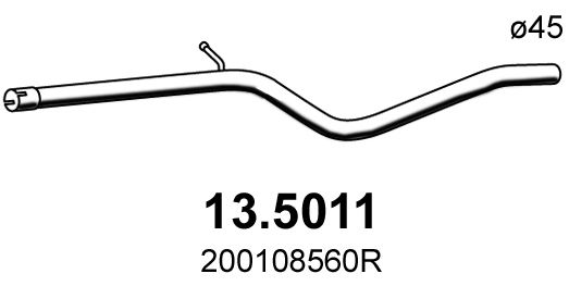 Obrázok Výfukové potrubie ASSO  135011