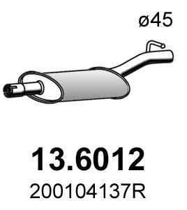 Obrázok Stredný tlmič výfuku ASSO  136012