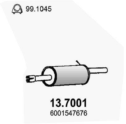 Obrázok Koncový tlmič výfuku ASSO  137001
