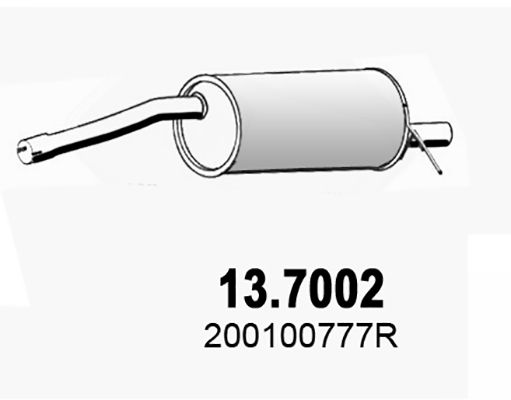 Obrázok Koncový tlmič výfuku ASSO  137002