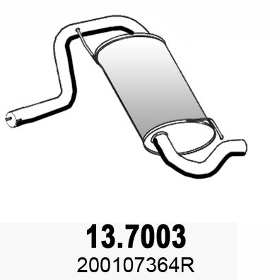 Obrázok Koncový tlmič výfuku ASSO  137003