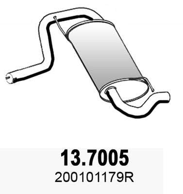 Obrázok Koncový tlmič výfuku ASSO  137005