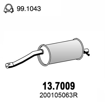 Obrázok Koncový tlmič výfuku ASSO  137009