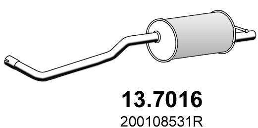 Obrázok Koncový tlmič výfuku ASSO  137016