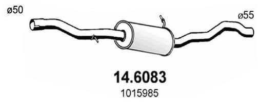 Obrázok Stredný tlmič výfuku ASSO  146083