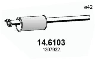 Obrázok Stredný tlmič výfuku ASSO  146103