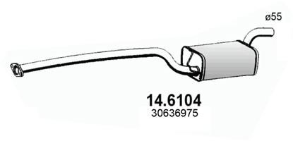 Obrázok Stredný tlmič výfuku ASSO  146104