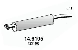 Obrázok Stredný tlmič výfuku ASSO  146105
