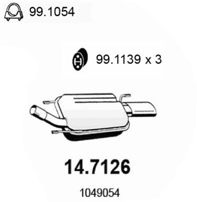 Obrázok Koncový tlmič výfuku ASSO  147126