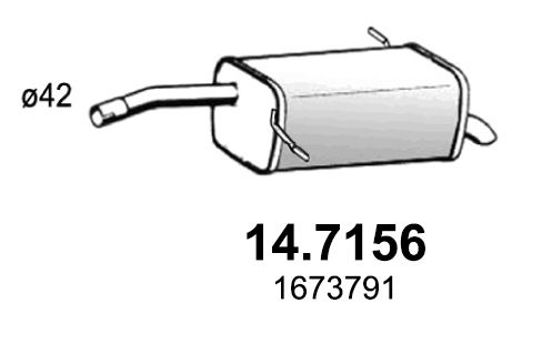 Obrázok Koncový tlmič výfuku ASSO  147156