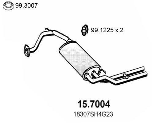 Obrázok Koncový tlmič výfuku ASSO  157004