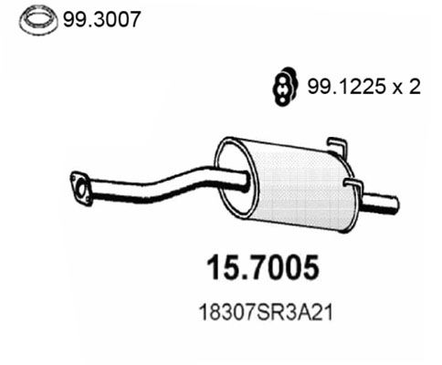 Obrázok Koncový tlmič výfuku ASSO  157005