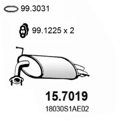 Obrázok Koncový tlmič výfuku ASSO  157019