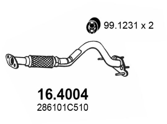 Obrázok Výfukové potrubie ASSO  164004