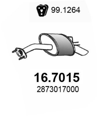 Obrázok Koncový tlmič výfuku ASSO  167015