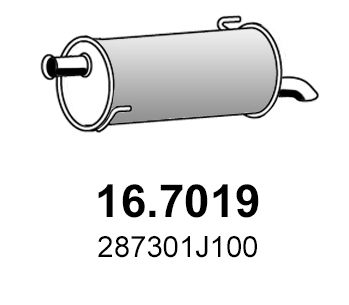 Obrázok Koncový tlmič výfuku ASSO  167019