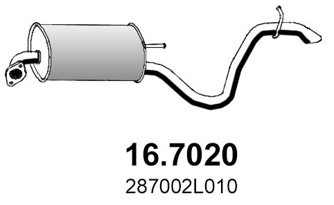 Obrázok Koncový tlmič výfuku ASSO  167020