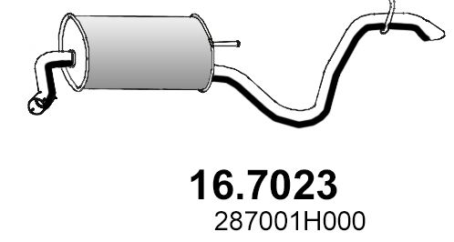 Obrázok Koncový tlmič výfuku ASSO  167023