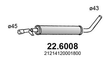 Obrázok Stredný tlmič výfuku ASSO  226008