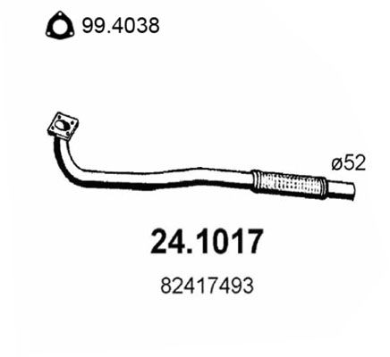 Obrázok Výfukové potrubie ASSO  241017