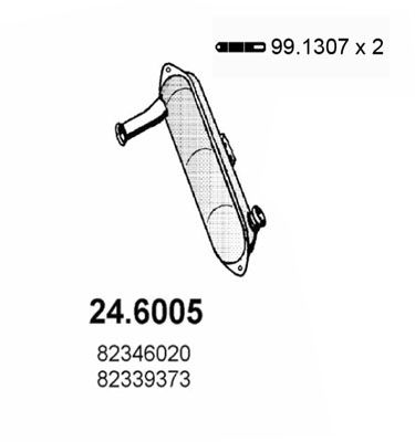 Obrázok Stredný tlmič výfuku ASSO  246005