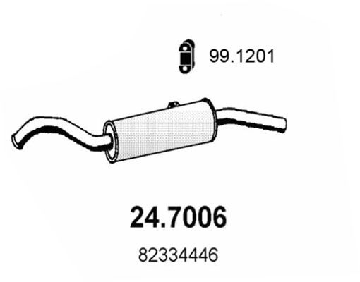 Obrázok Koncový tlmič výfuku ASSO  247006