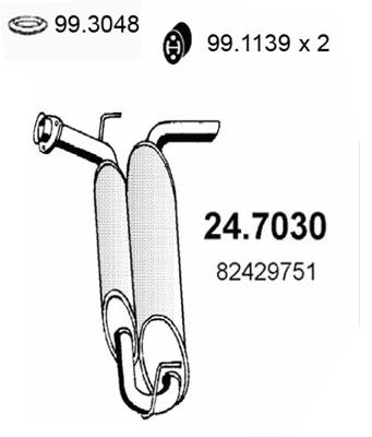 Obrázok Koncový tlmič výfuku ASSO  247030