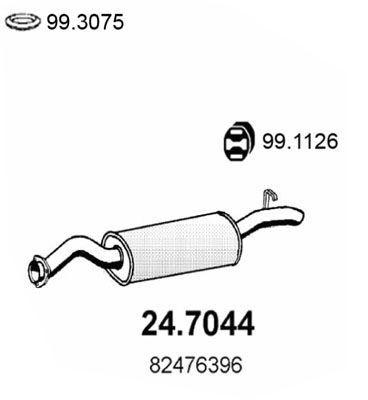 Obrázok Koncový tlmič výfuku ASSO  247044