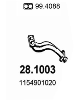 Obrázok Výfukové potrubie ASSO  281003