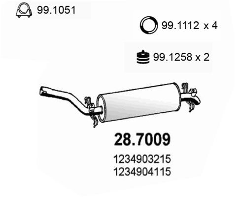 Obrázok Koncový tlmič výfuku ASSO  287009