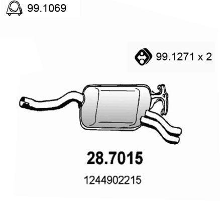 Obrázok Koncový tlmič výfuku ASSO  287015