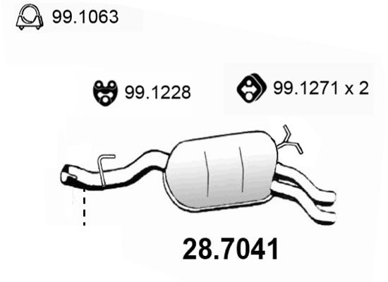 Obrázok Koncový tlmič výfuku ASSO  287041