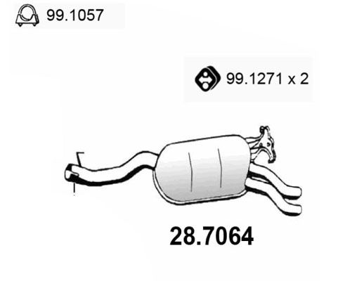 Obrázok Koncový tlmič výfuku ASSO  287064