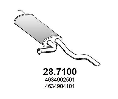 Obrázok Koncový tlmič výfuku ASSO  287100
