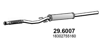 Obrázok Stredný tlmič výfuku ASSO  296007