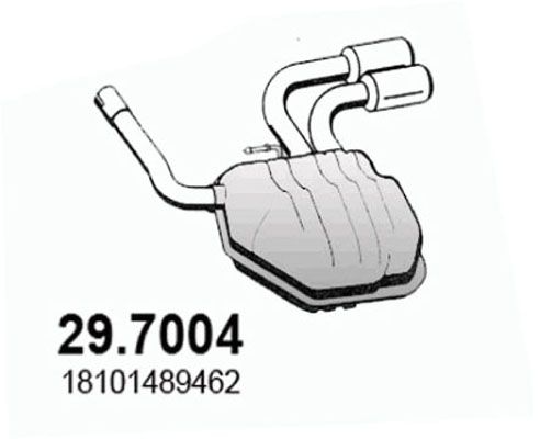 Obrázok Koncový tlmič výfuku ASSO  297004