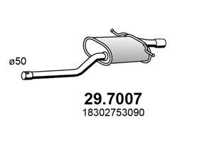 Obrázok Koncový tlmič výfuku ASSO  297007
