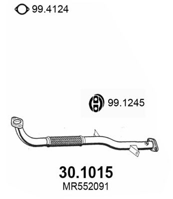 Obrázok Výfukové potrubie ASSO  301015