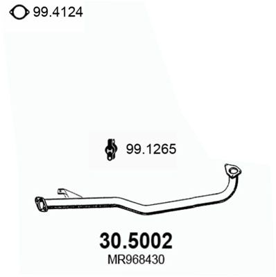 Obrázok Výfukové potrubie ASSO  305002