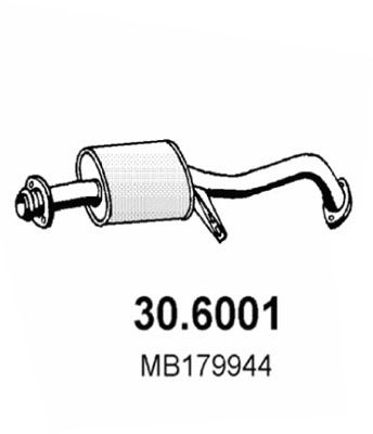 Obrázok Stredný tlmič výfuku ASSO  306001