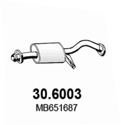 Obrázok Stredný tlmič výfuku ASSO  306003