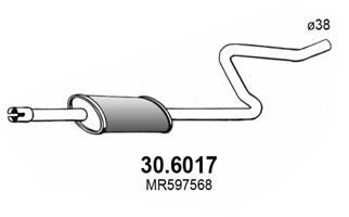 Obrázok Stredný tlmič výfuku ASSO  306017
