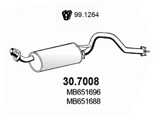 Obrázok Koncový tlmič výfuku ASSO  307008