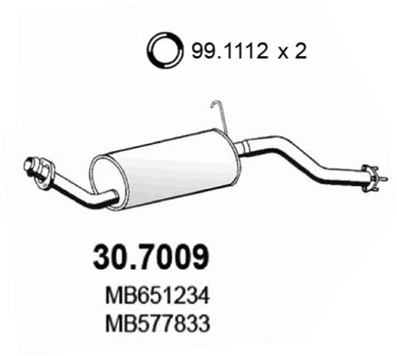 Obrázok Koncový tlmič výfuku ASSO  307009