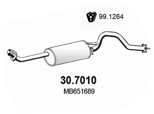 Obrázok Koncový tlmič výfuku ASSO  307010