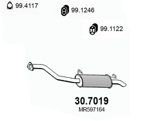 Obrázok Koncový tlmič výfuku ASSO  307019