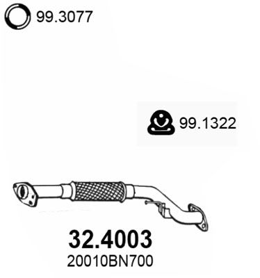 Obrázok Výfukové potrubie ASSO  324003
