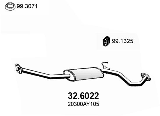 Obrázok Stredný tlmič výfuku ASSO  326022