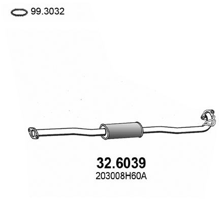 Obrázok Stredný tlmič výfuku ASSO  326039