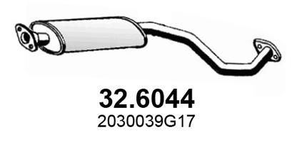Obrázok Stredný tlmič výfuku ASSO  326044